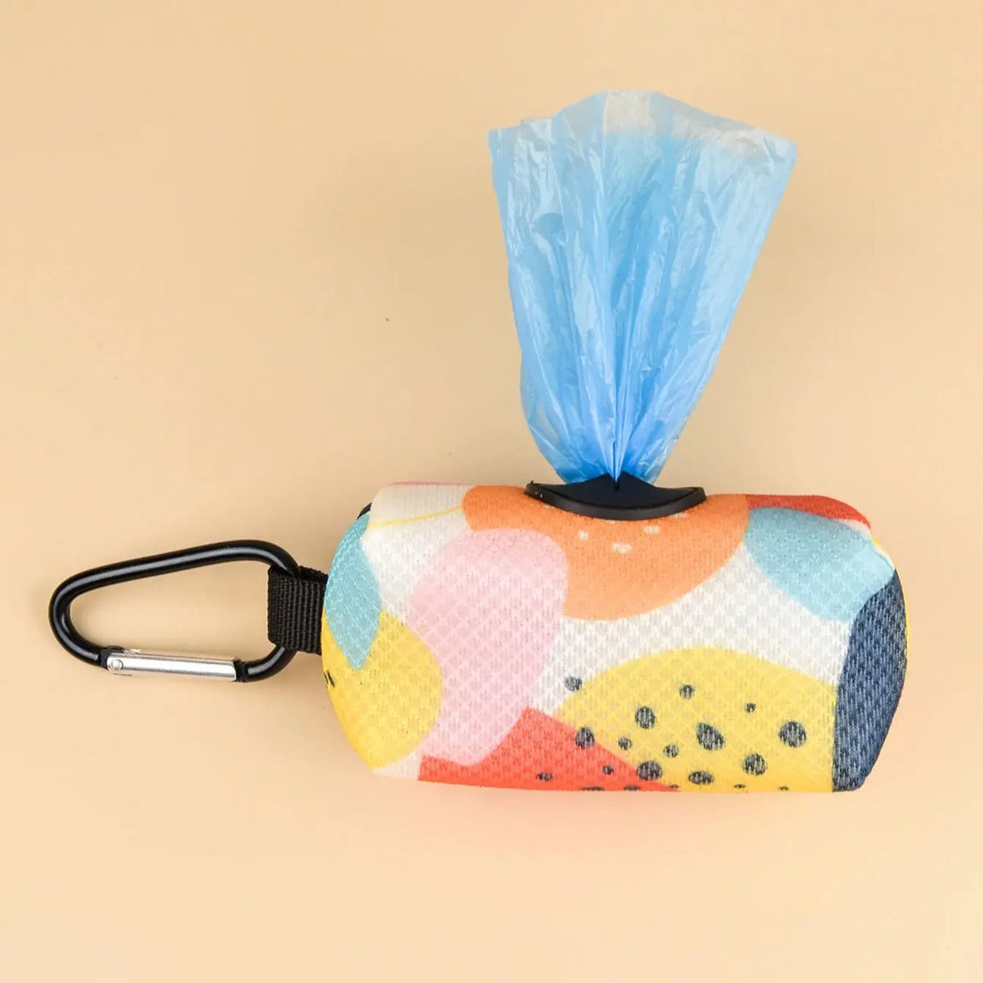 Abstract Designer Print Pet Poop Bag Holder Dispenser – Compact and Convenient, Attachable to Any Dog Leash (Bag Not Included)