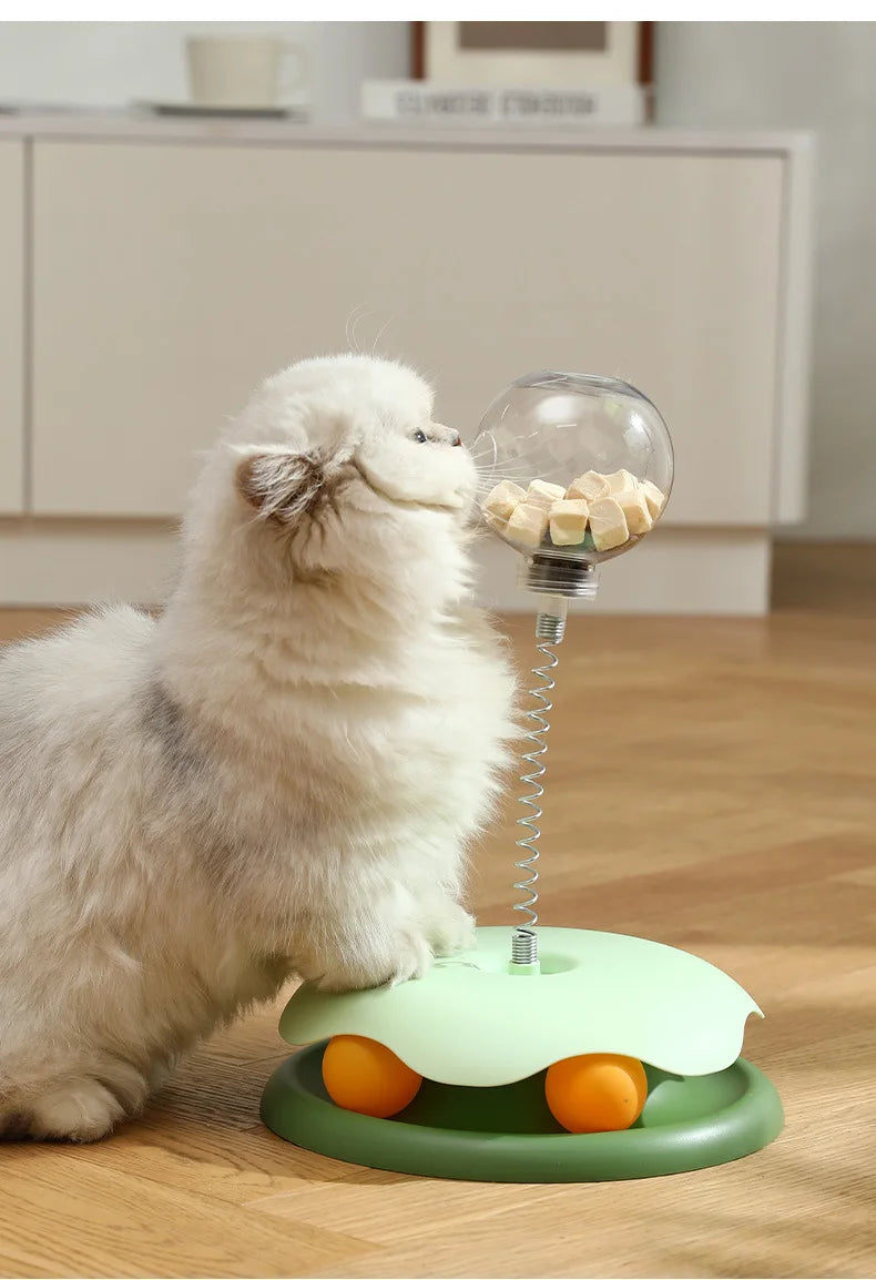 Cat Puzzle Food Leaking Ball Toy – Interactive Treat Dispenser & Slow