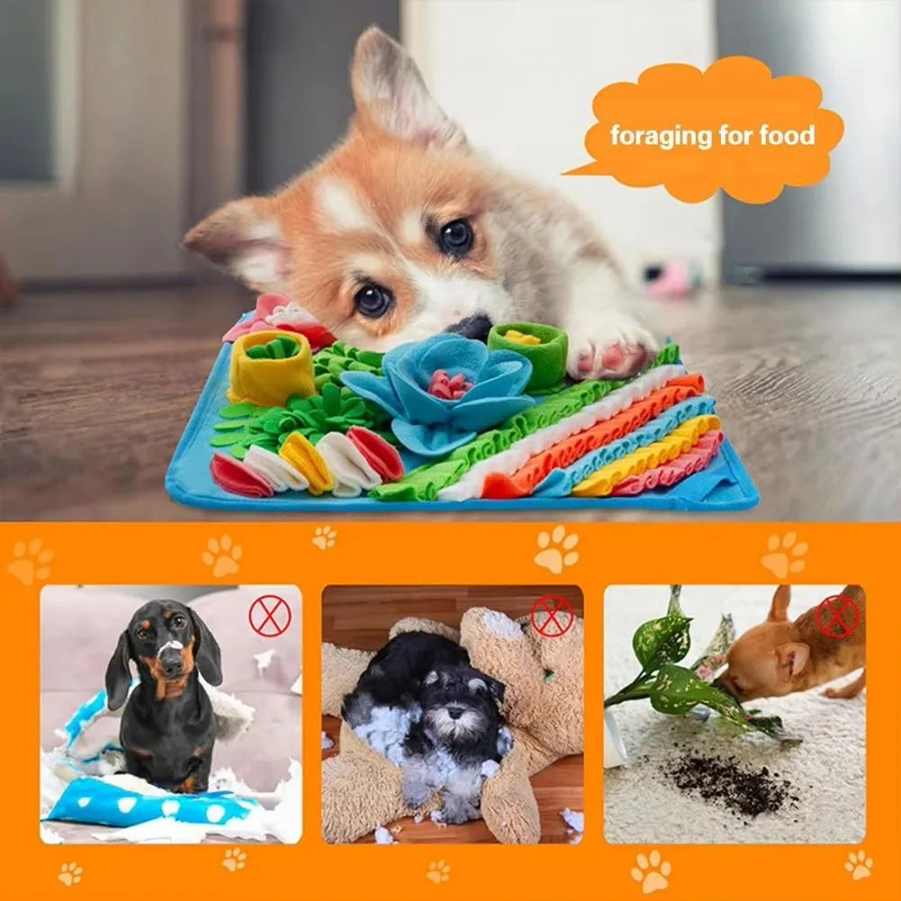 Dog Snuffle Mat for Small & Large Dogs – Interactive Feeding & Foraging Mat, Slow Feeder Puzzle Toy for Dogs & Cats, Mental Stimulation & Stress Relief Pet Toy