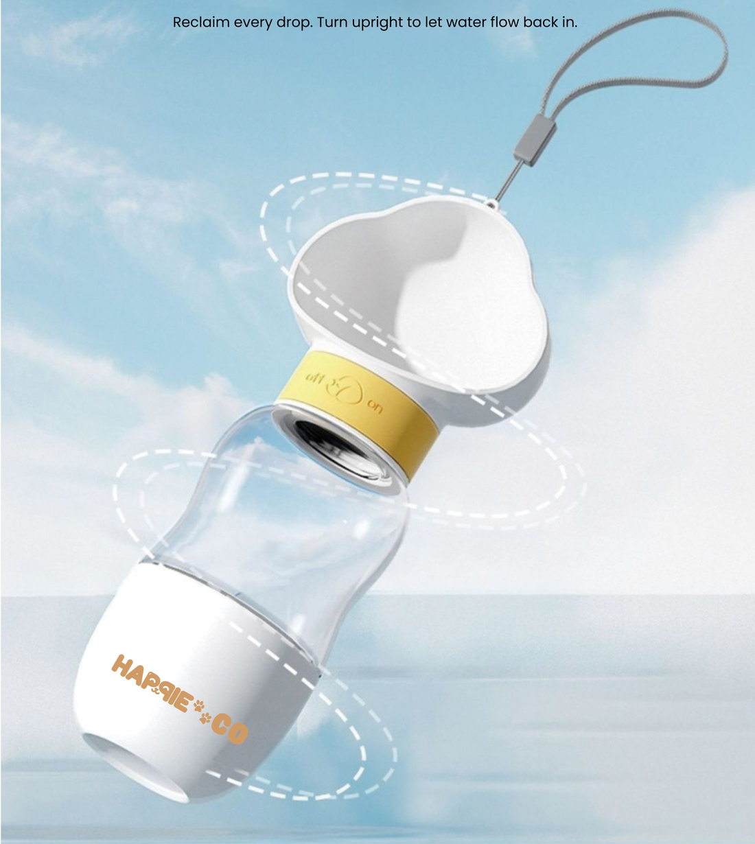 2-in-1 Portable Pet Water and Food Bottle – Travel Dog Water Dispenser with Built-In Drinking Bowl, Leak-Proof Design, and Separate Food Compartment for Dogs and Cats